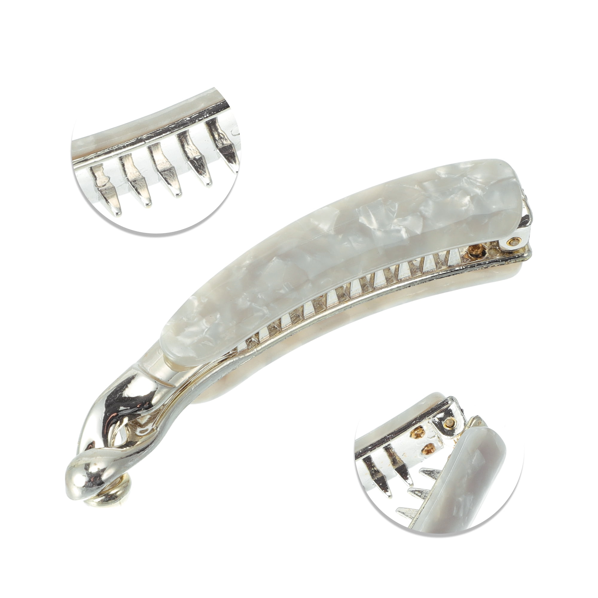 Unique Bargains Elegant Hair Clip for Hairdo Styling and Daily Use White