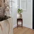 thumbnail image 4 of 1Pack Wooden Bench Stool Dark Brown Rectangular Rustic Style for Living Room Decor, 4 of 8
