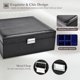 thumbnail image 4 of Caja de joyas ProCase de 2 niveles, organizador de cuero, 26 x 26 x 9 cm, 4 of 7