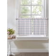 thumbnail image 3 of Half Window Curtains 24 Inches Long, Abstract Plaid, Window Treatment Curtain Drapes, Minimalistic Multi Colors Country Rustic Plaid Short Curtains Tiers for Kitchen Over Sink, 27.5"x24", 2 Panels, 3 of 7