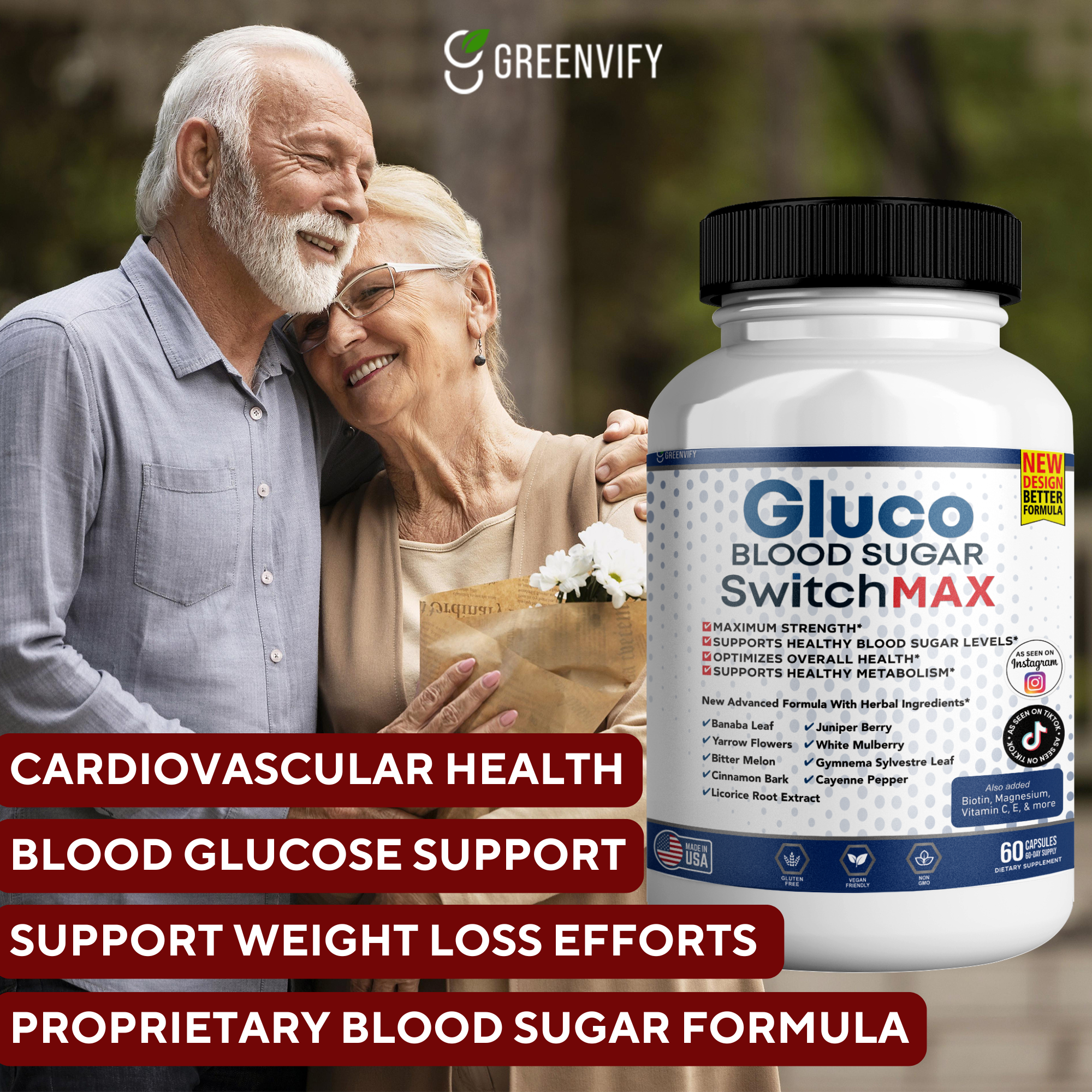Sweet Restore Glycogen Support Max All Natural Herbal Formula to Maintain Healthy Blood Sugar and Energy Levels