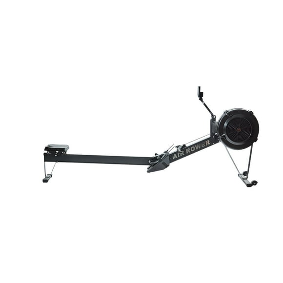 Air Rowing Machine - 10 level resistance & Flywheel Driven- LCD Screen - Foldable with Wheels - Home Gym Exercise Equipment