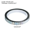 thumbnail image 2 of 12mm x 50m Prism Tape, Holographic Reflective Self Adhesive for DIY Art Craft Wrapping Decoration, Silver, 2 of 5