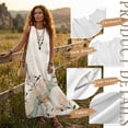 thumbnail image 7 of FOR U DESIGNS Bird Floral Wave Print Matching Outfits for Couples Beach Vacation Women Sleeveless Dress or Men Casual Shirt Linen-Like Couple Outfits, 7 of 7