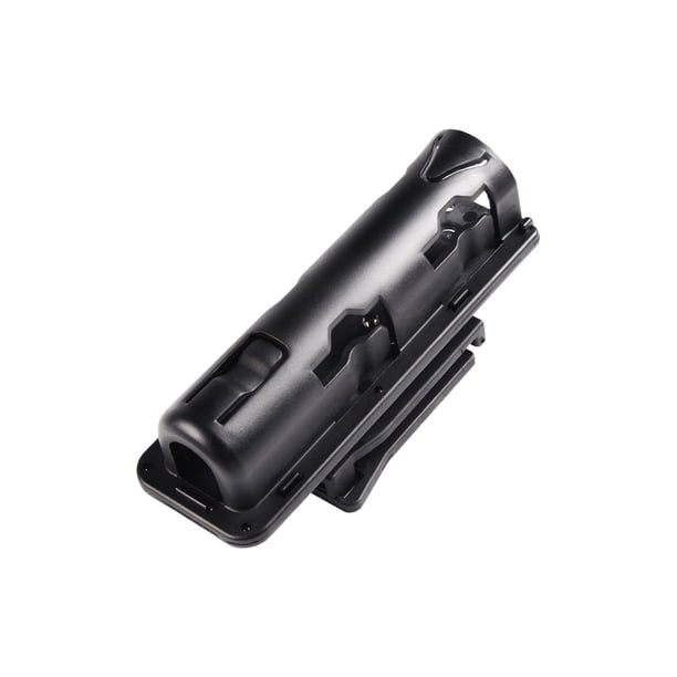 Funda mecánica giratoria 360º con clip para cintura, para uso en interiores y exteriores, con clip para cinturón con resorte automático, material ABS