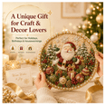 thumbnail image 2 of 2026 Holiday Pearl Art Hanging Wreath Kit | Luxury Flocked Canvas with Scratch-Resistant Non-Fading Pearl Beads DIY Handmade Seasonal Decor Spring Butterfly Garden, 2 of 7