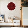 thumbnail image 2 of Wall Clock Red Leather Clocks PVC Silent Non-Ticking Battery Operated Decorative Animal Fur Textures Round Clock for Home Living Room Kitchen Bedroom Office School Wall Decor 10 Inch, 2 of 9