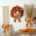 thumbnail image 3 of Gumesh 2 Pcs Handmade Thanksgiving Bow with Pumpkin & Maple Leaves, Autumn Harvest Ribbon Decoration for Wreaths, Table Centerpieces and Gift Wrapping, 12 Inch, 3 of 5