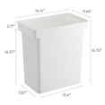 thumbnail image 7 of Yamazaki Home Rolling Airtight Pet Food Container (25 lbs.), White, Polypropylene, Extra Large, 6.6 gallons, 25 liters, Airtight, Wheels, No Assembly, 7 of 7