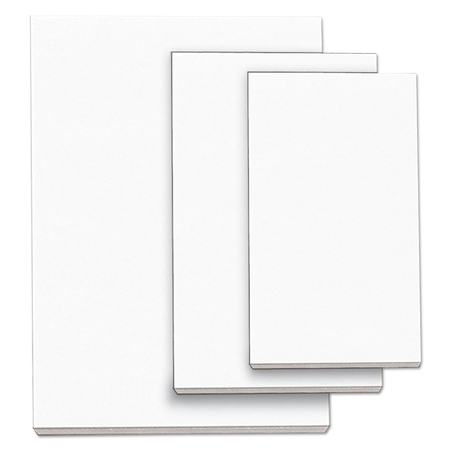100-sheet pads Universal 35618 8-1/2 x 11 White Unruled Scratch Pads 