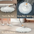 thumbnail image 6 of Spin Mop Bucket with Wringer System Extended Mop Handle 61Mop and Bucket for Floors Cleaning with 5 Replacement Head Refill 1 Cleaning Brush Head, 6 of 9