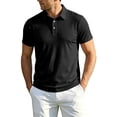 thumbnail image 2 of Hearthz Golf Polo Shirts for Men Black Quick Dry Men's Short-Sleeve Shirt Moisture Wicking Athletic Workout Mens Golf Polo, 2 of 7