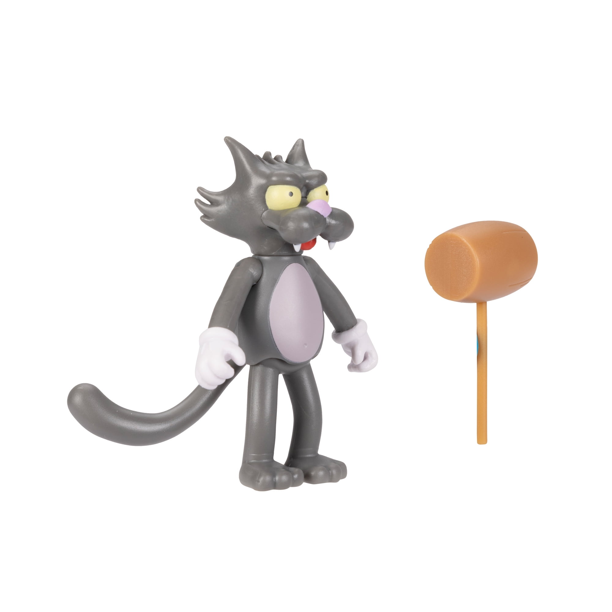 The Simpsons 2.5 inch Tall Scaled Collectible Scratchy with Mallet Action Figure for Child Ages 4+