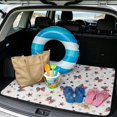 thumbnail image 1 of Yspwyqan SUV Trunk Mat, Patriotic Bow Star All Weather Cargo Liner, Easy to Clean Anti-Slip Auto Interior Accessory Compatible with Saloons, Most Cars, Truck, 1 of 6