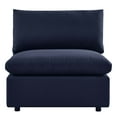 thumbnail image 3 of Modular Lounge Sofa Middle Chair, Blue Navy, Fabric, Modern Contemporary, Outdoor Patio Balcony Cafe Bistro Garden Furniture Hotel Hospitality, 3 of 7