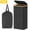 Dark Gray, variant on Norcho 100L Laundry Basket with Lid, Large Foldable Laundry Hamper with Bamboo Handles and Removable Bag, Black, Back to School