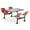 Red, variant on OFM Model 1005 Cluster Seating Table with 30" Stainless Steel Top and Red Seats