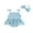 Blue, variant on Rovasas Baby Girl Romper Dress Sleeveless Embroidery Jumpsuit Headband