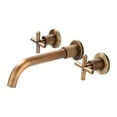 thumbnail image 1 of Grifo de baño, grifo, grifo de dos manijas para agua caliente y fría, fregadero de cocina para baño Bronce, 1 of 8