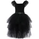 thumbnail image 3 of Vestido de tutú de Miércoles Addams para niñas, vestido de tul negro para fiesta de carnaval, disfraz de princesa de Halloween para carnaval, ropa para niños, 3 of 5