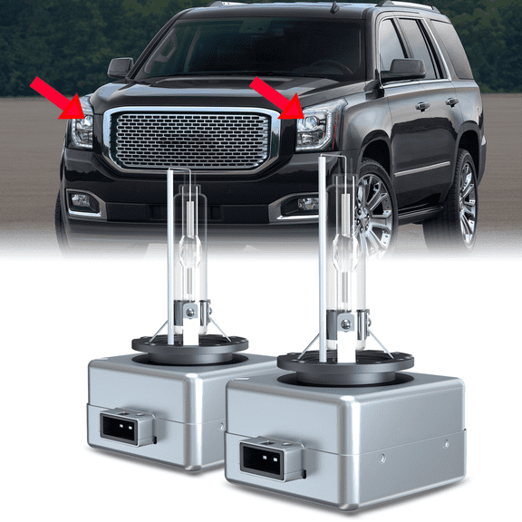 Low Beam Headlight Bulb - Compatible with 2015 - 2019 GMC Yukon 2016 2017 2018