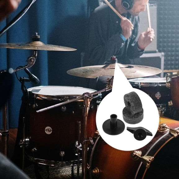 HEANUJJ 2Pcs Drum Stand Accessories Felt Washers with Easy Install Plastic Knobs