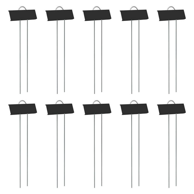 10 piezas Marcadores de plantas Signos de jardín de jardín resistente al agua Plantación de planta de plantación de plántulas Categoría Etiqueta para Negro