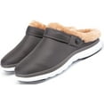 thumbnail image 6 of Couples Winter Slippers Lined Clogs for Men Women Warm Plush Fleece Lining Garden Shoes Home House Slippers Indoor Outdoor Deep Grey, 6 of 6