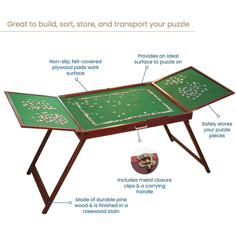 Bits and Pieces - Puzzle Expert Wooden Tilt-Up Table - Folding Jigsaw