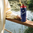 thumbnail image 2 of Cook With Color 30oz Texas Star Stainless Steel Tumbler – Insulated Travel Mug with Handle & Lid, 2 of 5