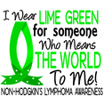 thumbnail image 3 of CafePress - Means World To Me 1 Non Hodgkin's Lymphoma Shirts - Men's Classic Cotton T-Shirts, 3 of 3