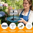 thumbnail image 4 of Hanging Solar Bird Bath Fountain, Solar Powered Cascading Outdoor Water Fountain, Hanging Bird Bath with Water for Outdoors Garden Patio Backyard Lawn Decor, 4 of 7