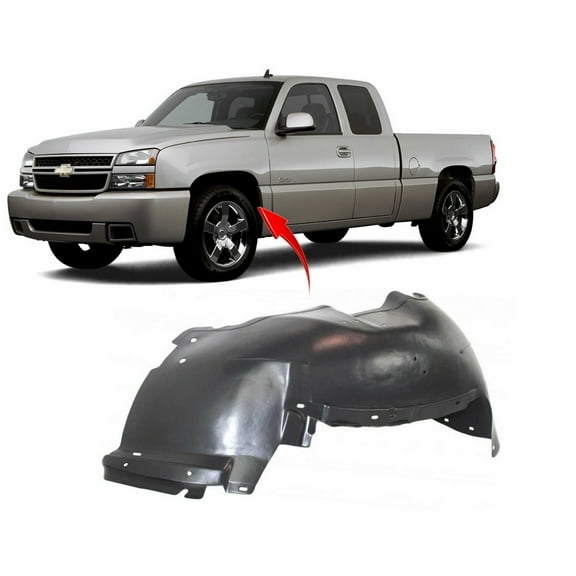 DCP Front Driver Side Fender Liner For 1999-2007 Chevrolet Silverado GM1246110