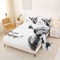 thumbnail image 2 of Erosebridal 3D Alpaca Print Full Size Sheets, Kawaii Wildlife Bed Sheets, 4 Pieces, 2 of 5