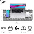 thumbnail image 5 of Long Mouse Pads for Desk,Black and White Geometric Boho Pattern Desk Mats on Top Of Desks, Desk Mouse Pad Extra Large with 3mm Non-Slip Base and Stitched Edge for Gaming,Office,Work,Home 31.5"x11.8", 5 of 6