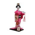 thumbnail image 5 of deevoka Traditional Statue 12in Japanese Kimono Geisha Doll Collectible Statuette Asian Red, 5 of 9