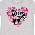thumbnail image 4 of Inktastic In October We Wear Pink Breast Cancer Awareness Heart Boys or Girls Toddler T-Shirt, 4 of 5