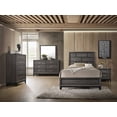 thumbnail image 5 of Queen Size Wooden Platform Bed Frame Low-profile Gray Finish for Bedroom, 5 of 6
