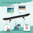 thumbnail image 4 of 31'' Complete Skateboard 7 Layer Canadian Maple Double Kick Deck Skateboards Black blue hand painted close up fragment acrylic Skate Board for Beginner Adult Gifts, 4 of 5