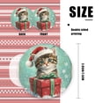 thumbnail image 2 of Cute Kitten Wearing A Santa Hat Is Peeking Out From Gift Box - Christmas Ornament Xmas Keepsake Ceramic Ornaments Holiday Decorations for Tree Christmas Gift Ideas 2.95in, 2 of 6