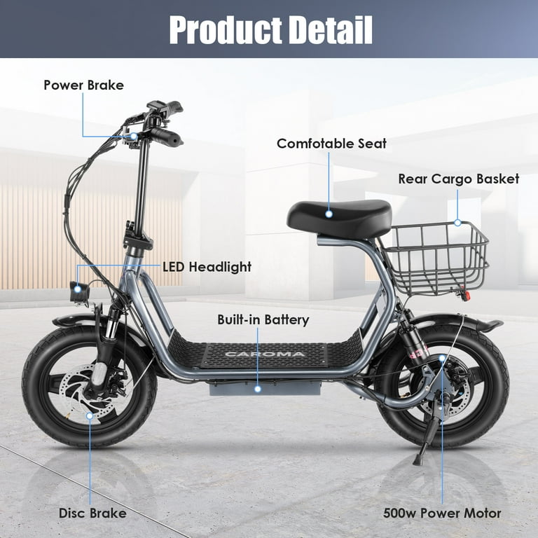 SANOPY 750W Adults Electric Scooter with Seat, 14
