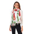 thumbnail image 2 of FORMRS Womens Scarf Winter Soft Long Big Warm Shawls Wrap Tassel Scarves, Apple Pattern, 2 of 9