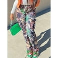 thumbnail image 1 of LovelyWholesale Mixed Print Side Pocket Cargo Women's Plus Pants, 1 of 4