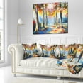 thumbnail image 3 of Designart Colorful Spring Forest - Landscape Printed Throw Pillow - 16x16, 3 of 5