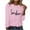 Pink#4, variant on Utoimkio Long Sleeve Shirts for Women Plus Size Casual Floral Print Crewneck Loose Fit Pullover Shirts Tops for Women