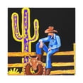 thumbnail image 1 of Cowboy on Fence Post - Canvas, 1 of 10