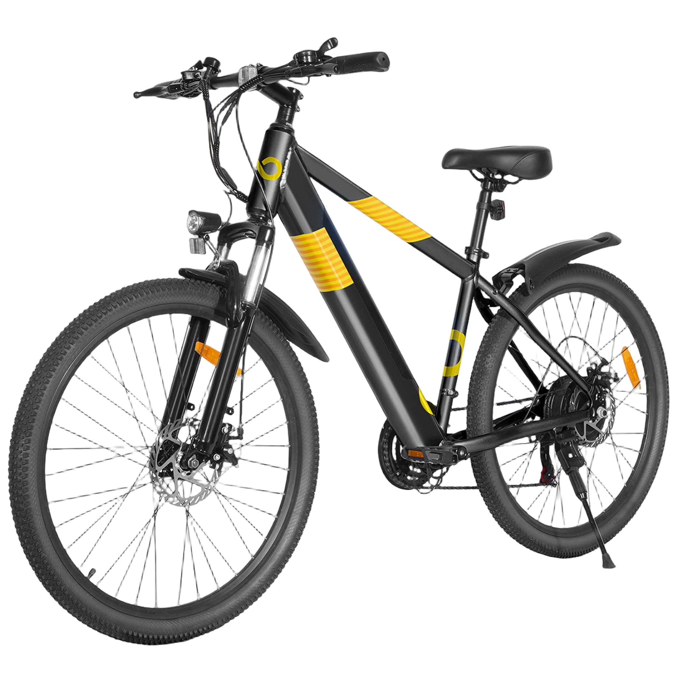 MIHOVER 26*1.95" Electric Bike for Adults 750W Peak 20MPH, 48V Removable Battery 40 Miles, Shimano 21-Speed Adjustable Fork，UL2849 City & Light Off-Road E-Bike with Lock-Black