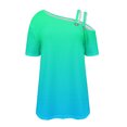 thumbnail image 4 of Pincandy Women's Solid Color Camisole Sleeveless T-shirt Loose Tank Top Round Neck Top Shirt Comfort Colors Adult Heavyweight Short Sleeve Tee, Style,Sky Blue,L, 4 of 4