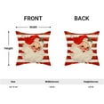 thumbnail image 4 of Christmas Pillow Covers 18x18 Set of 2, Red Stripes Santa Claus Throw Pillow Covers Linen Farmhouse Winter Red Christmas Cushion Case Christmas Decorations for Home Couch Sofa Outdoor, 4 of 5