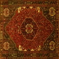 thumbnail image 1 of Ahgly Company Machine Washable Indoor Square Persian Yellow Traditional Area Rugs, 6' Square, 1 of 4
